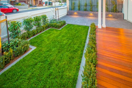 Modern Hamptons Garden Lawn Deck